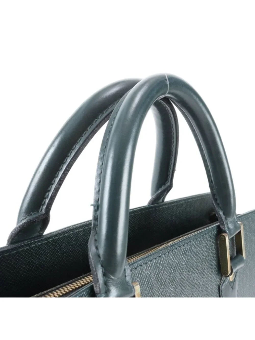 Louis Vuitton Taiga Porte Document Man Rosemary Leather Business Tote